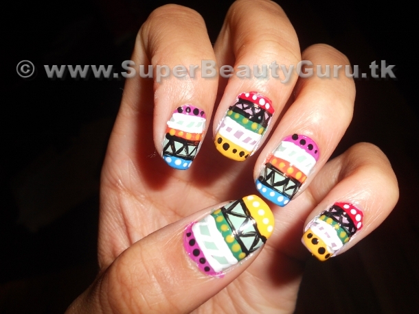 simple tribal nail patterns