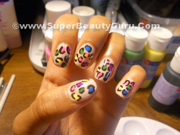 Colorful Leopard Print Nail Tutorial