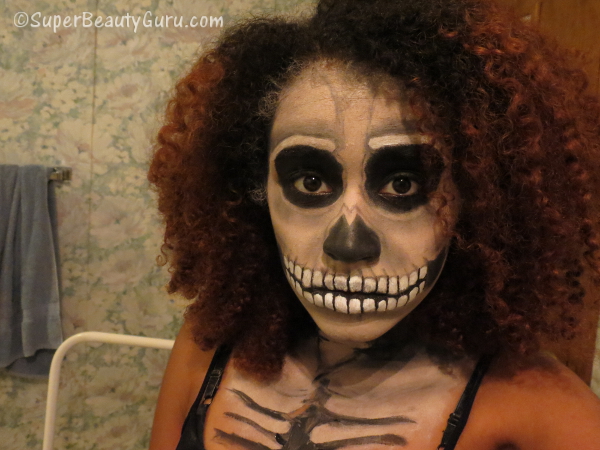 diy halloween skeleton makeup